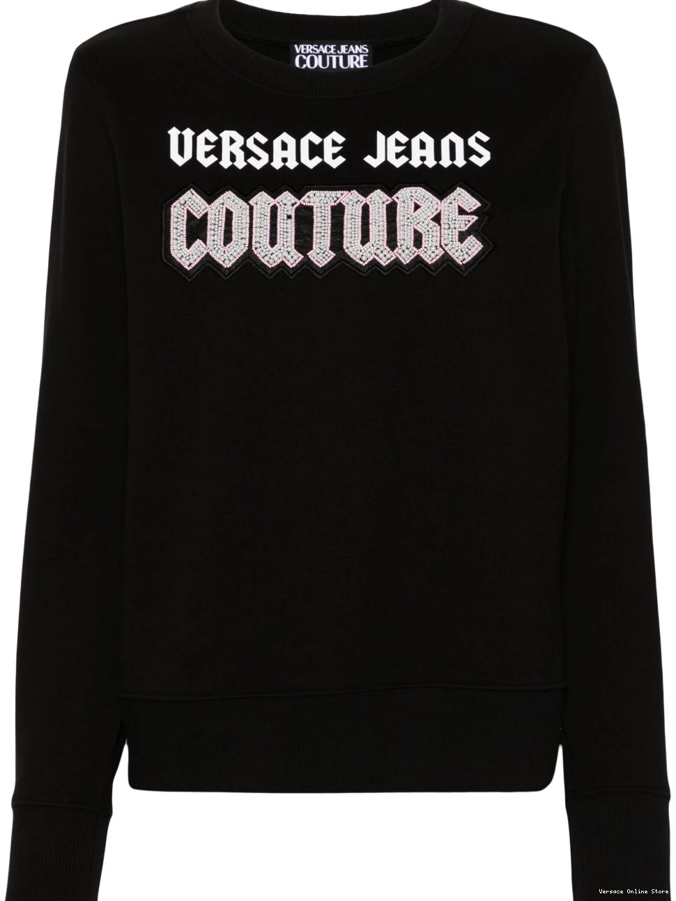 Affordable Women bead-embellished Couture cotton sweatshirt Versace Jeans 0819